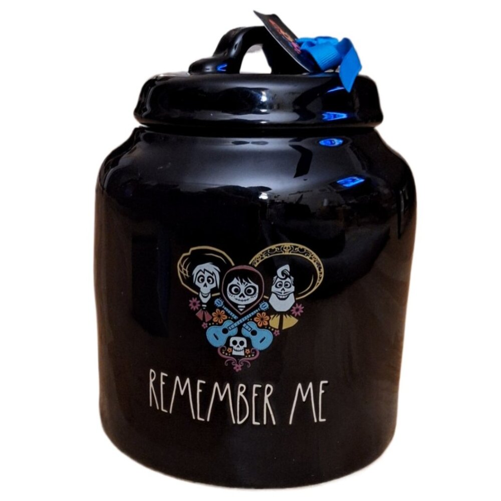 Rae Dunn Remember Me Black Limited-Editio Ceramic 7" Canister NWT
